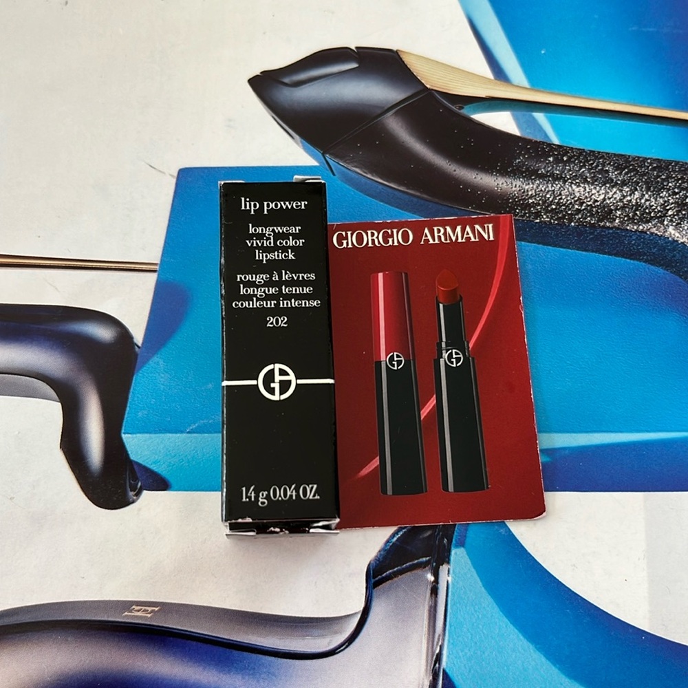 NWT Giorgio Armani Lip Power Longwear Vivid Color Lipstick - Grazia 1.4 g